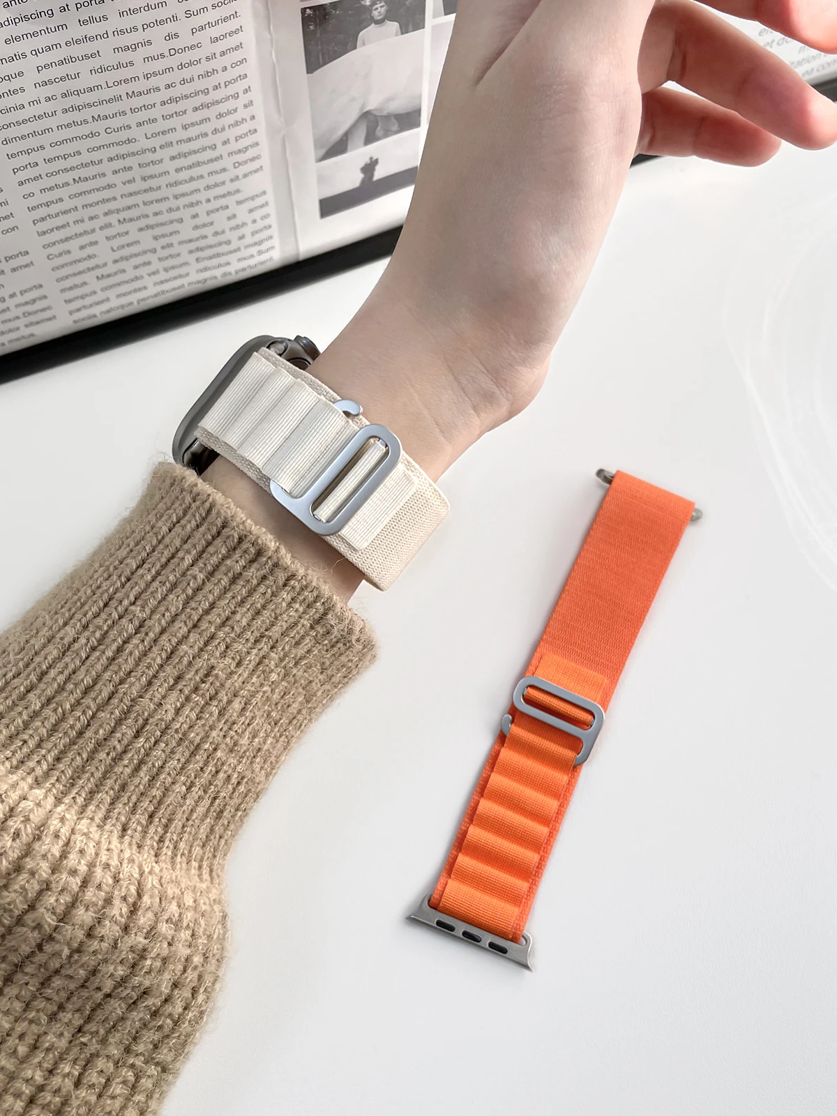 Suitable for Apple Watch strap 42mm 44mm 45mm 49mm Alpine Loop nylon bracelet 38mm 40mm 41mm  for iwatch 8 SE 7 6 3 5 Ultra