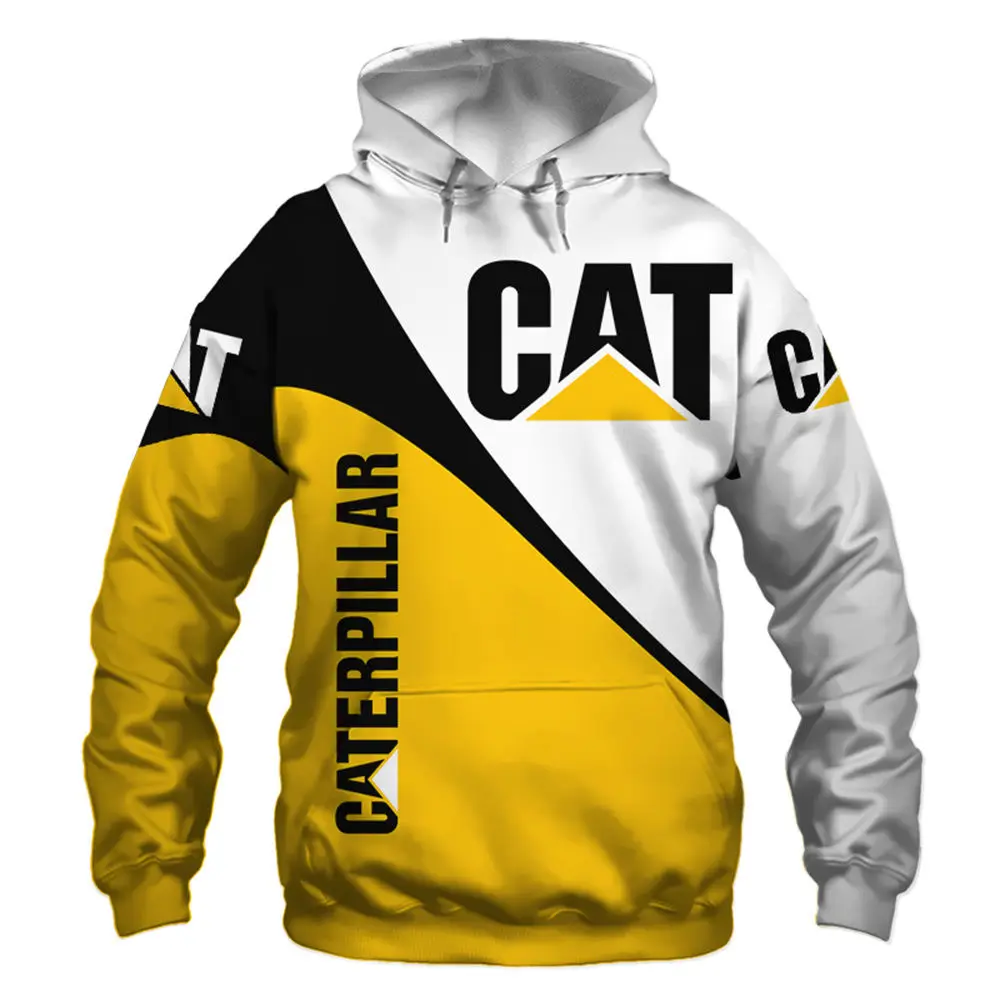 Caterpillar - Men's 3D Printed Top, High-quality Zippered Sweatshirt, Fashionable and Affordable Autumn Wear, Fast Delivery,