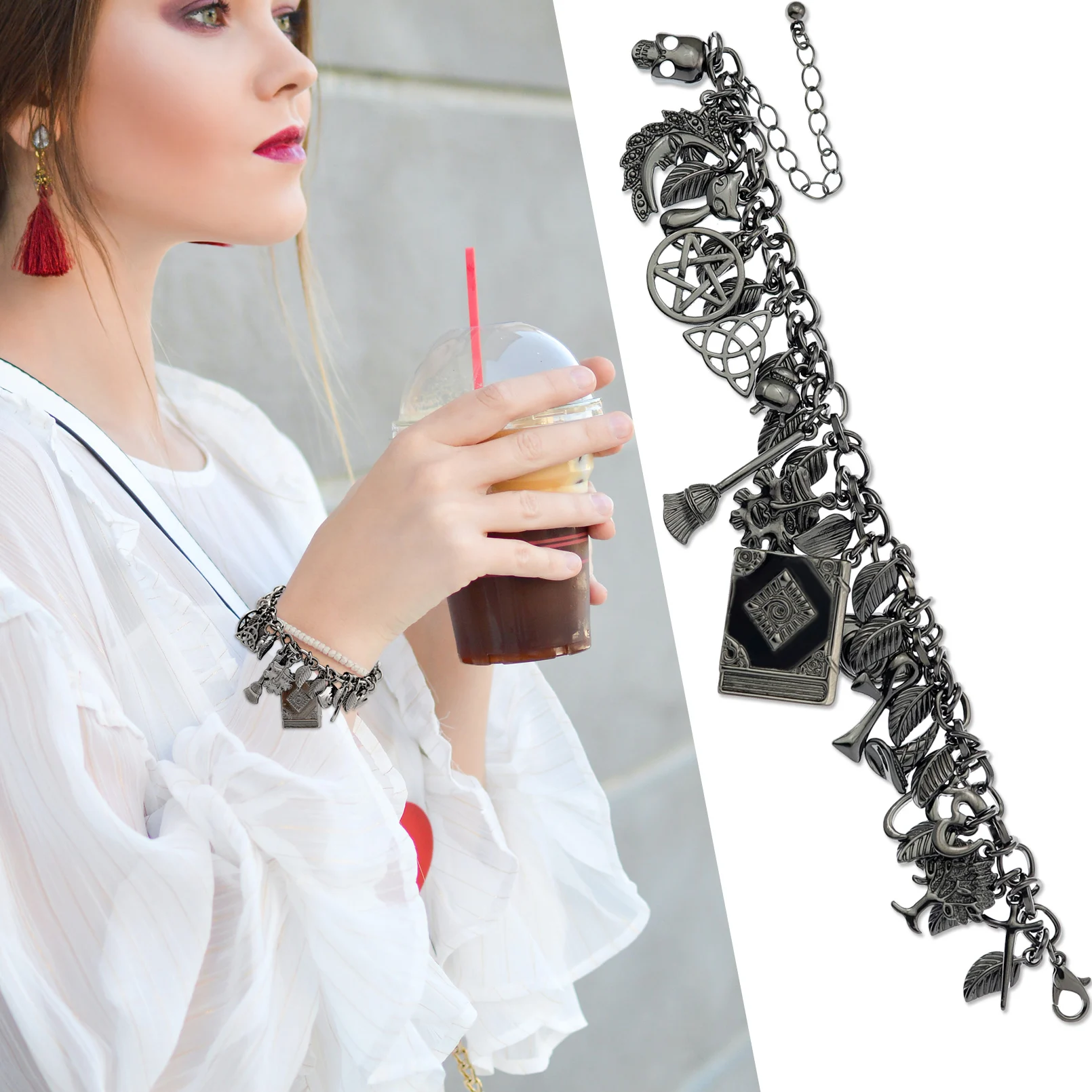 Женские браслеты с мифологическими сказочными бусинами шармы цепочка из звеньев