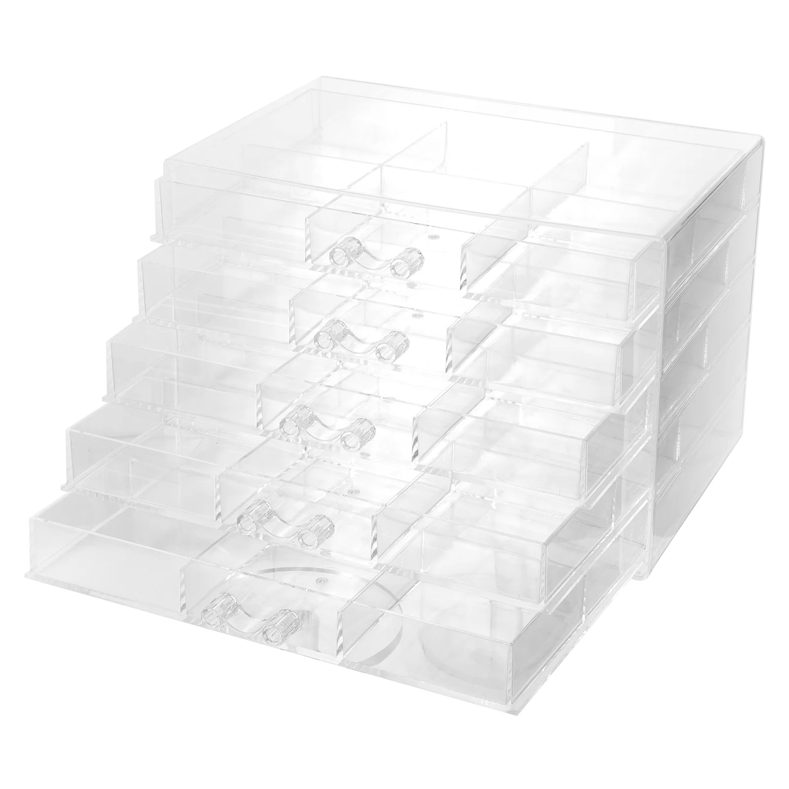 

Acrylic Jewelry Organizer Box with 5 Layers Drawers Earring Jewelry Box Clear Jewelry Box