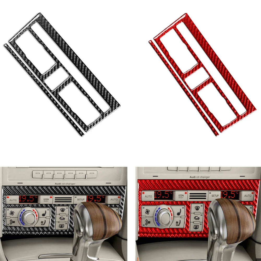 

Для Audi Q7 2007 2008 2009 2010 2011 2012 2013 2014 2015 панель управления кондиционера аксессуары для интерьера автомобиля из углеродного волокна