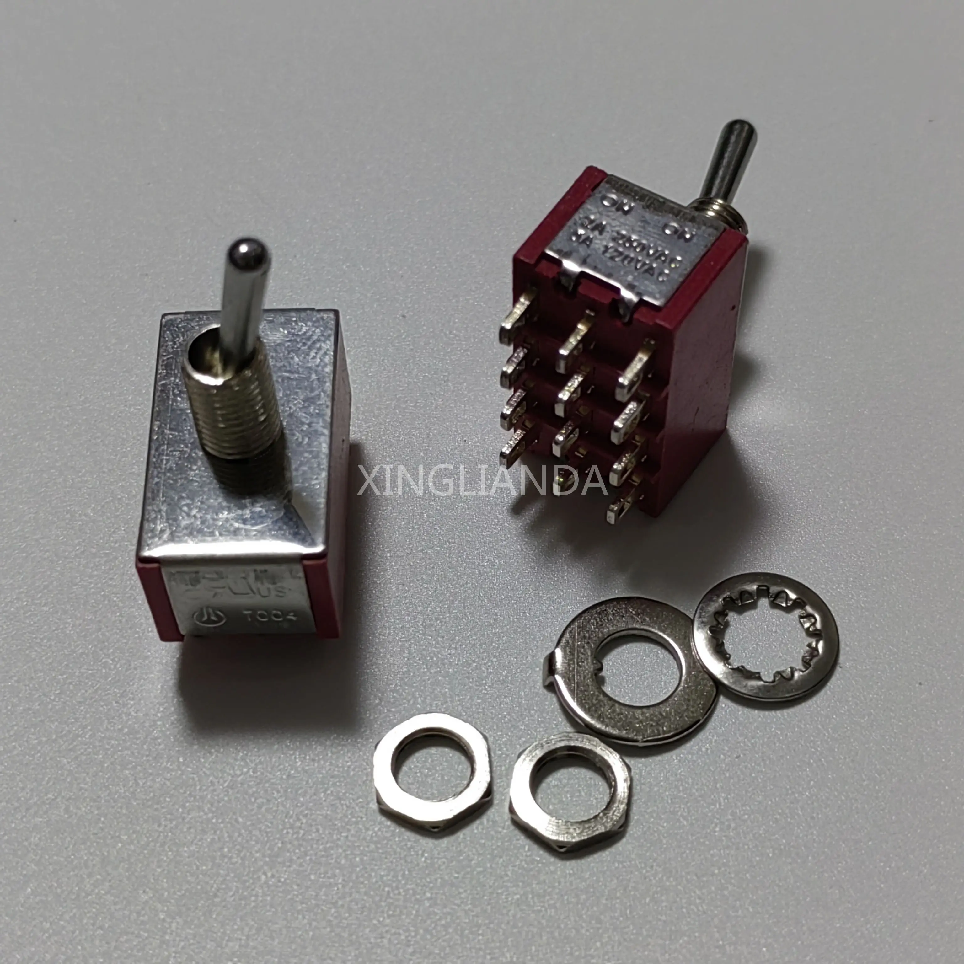 Регулируемый переключатель 6 мм однополюсный двухполюсный SPDT ON-ON 120VAC 6A 1/4 дюйма