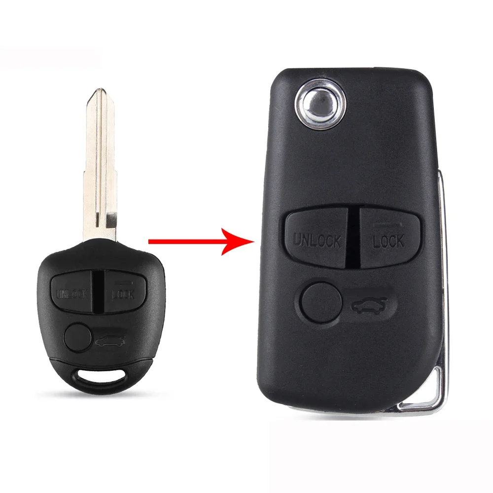 

Ключ KEYYOU с правым/левым лезвием, 2/3 кнопок, модифицированный складной пульт дистанционного управления для Mitsubishi New ASX GRANDIS Outlander LANCER-EX