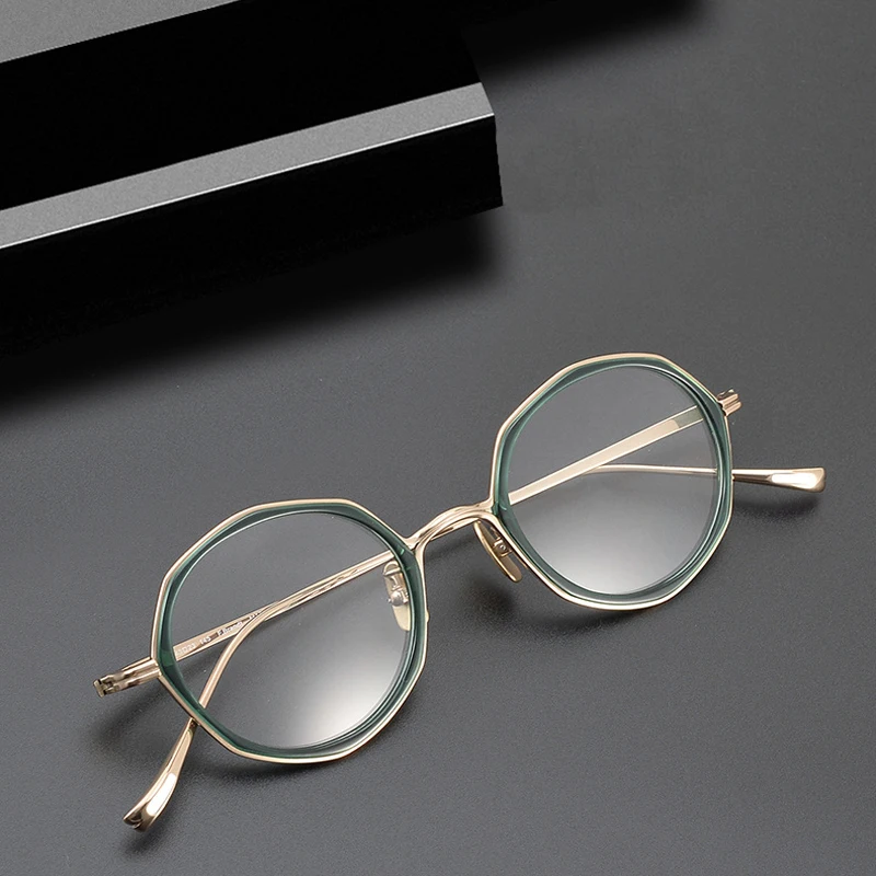 Высокое качество круглая титановая оправа для очков мужские и женские