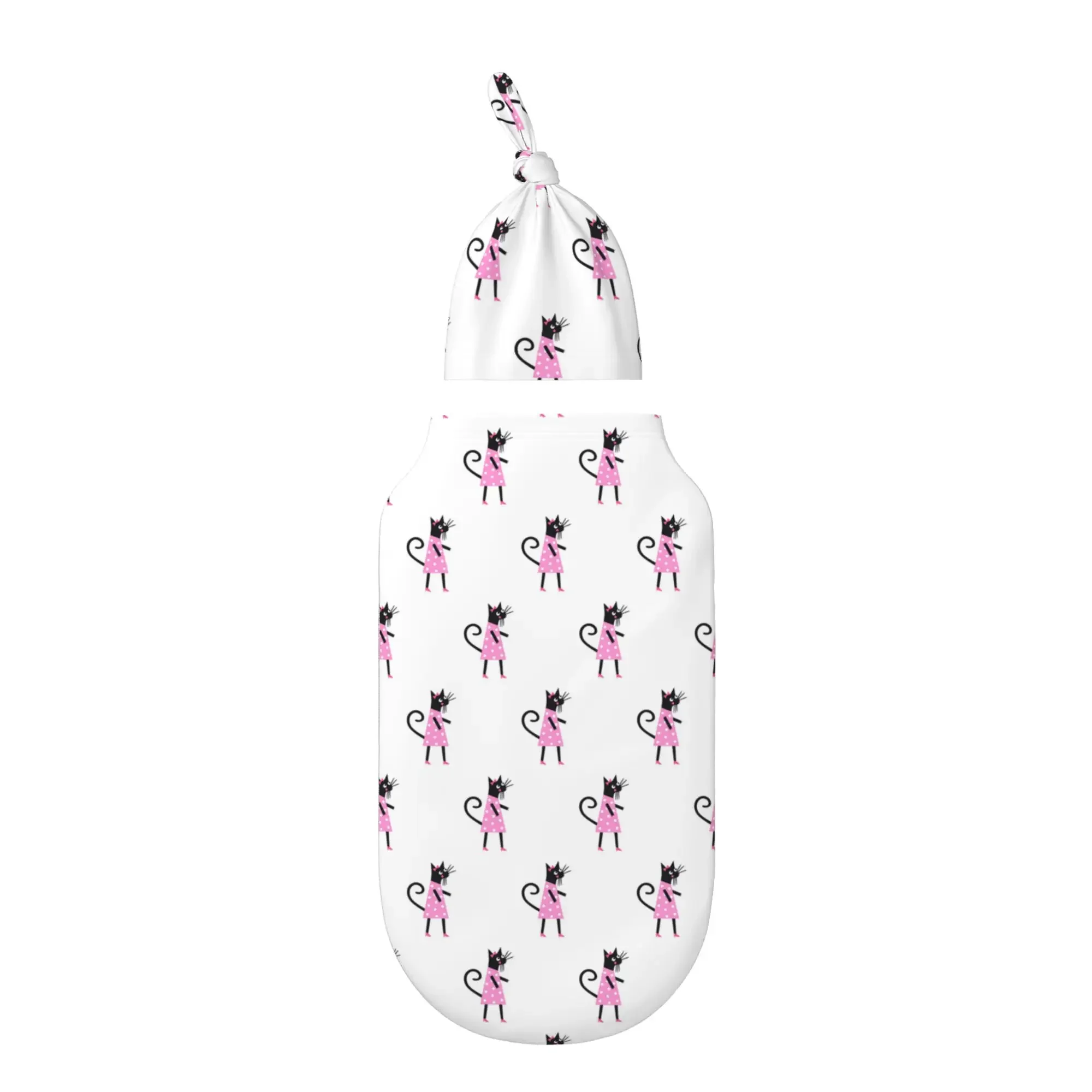 

Cute Pink Cat Baby Swaddle Blanket for Newborn Unisex Soft Adjustable Swaddle Wrap