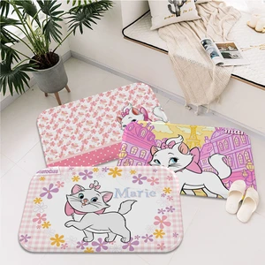 Disney Cute Marie Cat Floor Mat Non-Slip Laundry Room Mat Laundry Decor Balcony Child Living Room Toilet Rug