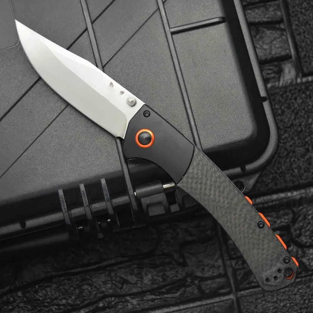 New Carbon Fiber BM 15080 Tactical Folding Knife Outdoor Camping Fishing Hunting Security Defense Saber Pocket Knives