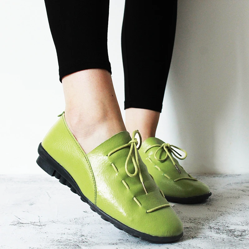 

Женские туфли из ПУ кожи, со шнуровкой, на плоской резивечерние подошве