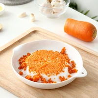 european style white ceramic grinding plate garlic ginger grinder potato grinder creative home fruit and vegetable grinding tool