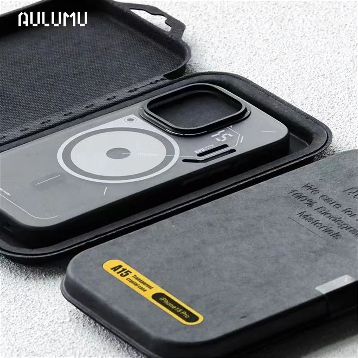 Aulumu A15 ТПУ для iPhone15 Pro Магнитная стандартная технология IMD совместимая с Magsafe