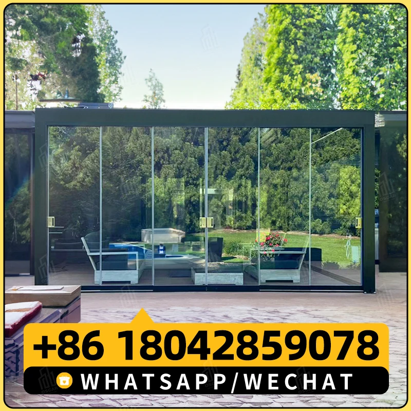 Водонепроницаемая алюминиевая пергола патио солнечная комната экран для