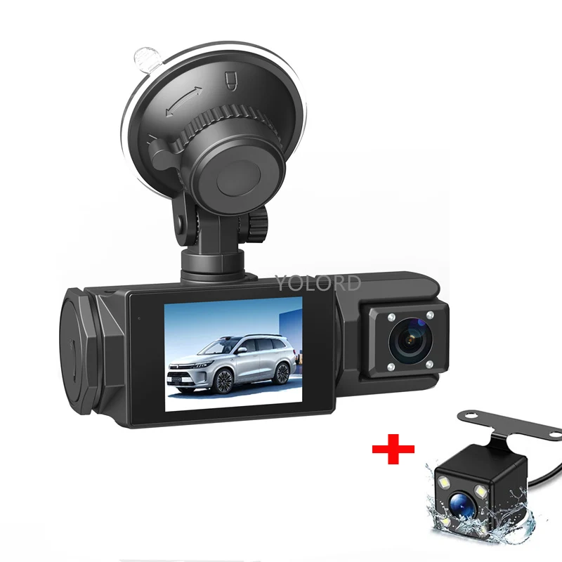 

Новый 3-канальный 3-полосный видеорегистратор с Wi-Fi 1080P, передний Автомобильный видеорегистратор, черный ящик