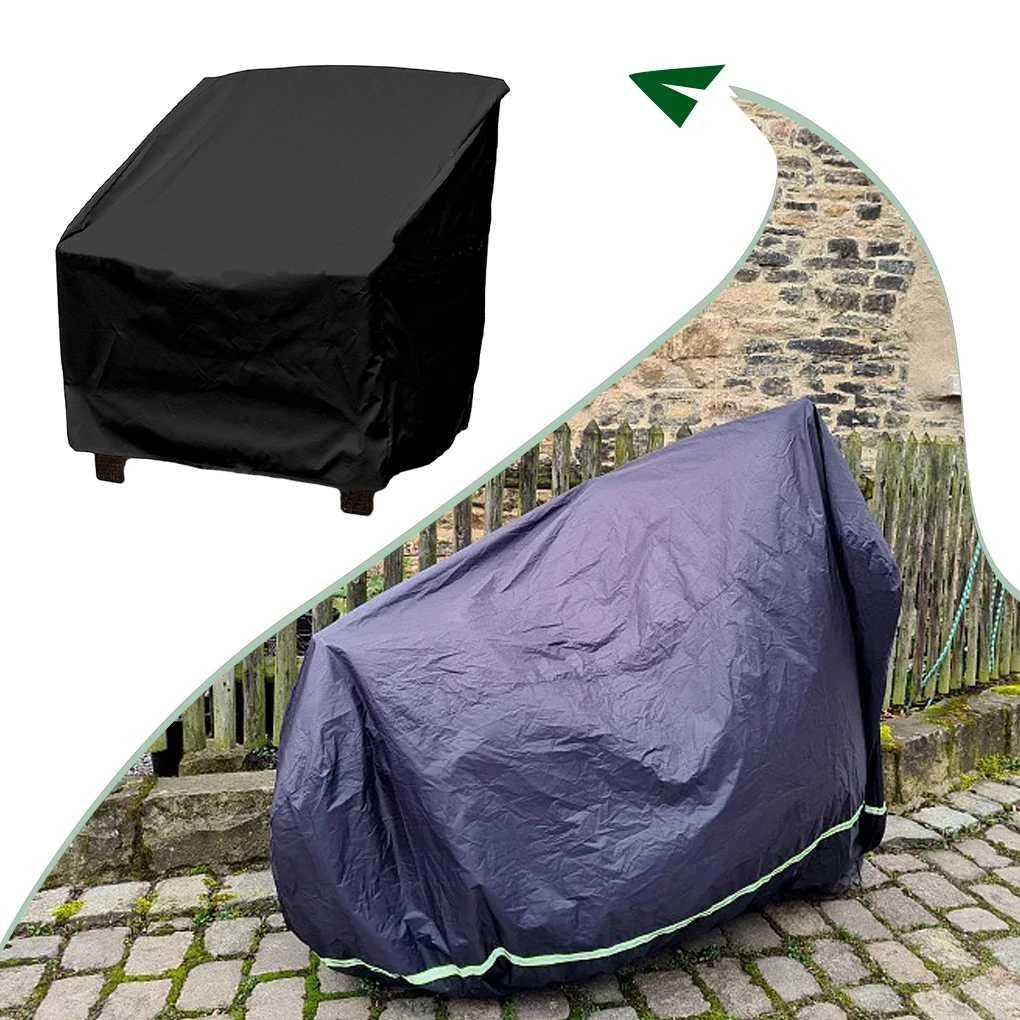 

Черная защита от пыли и солнца для садового стула водонепроницаемая и легкая в очистке предельная Защита черный 190T;64*71*70/86