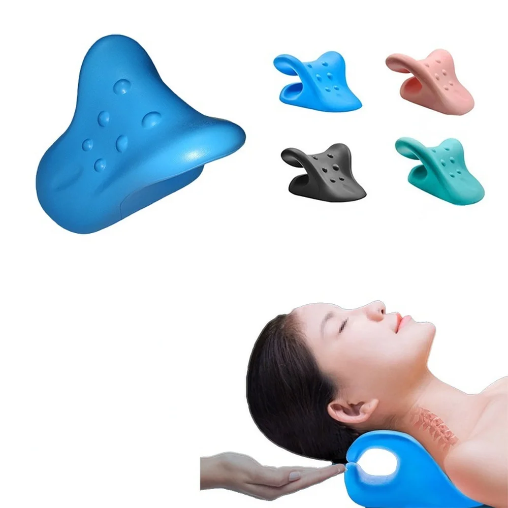 

Neck Shoulder Stretcher Relaxer Cervical Chiropractic Traction Device Massage Pillow for Pain Relief Cervical Spine Alignment