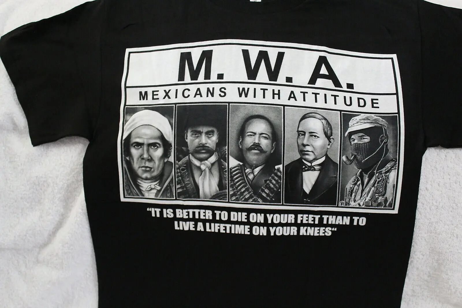 ФУТБОЛКА MEXICANS WITH ATTITUDE MWA MORELOS ZAPATA VILLA JUAREZ MARCOS MEXICO