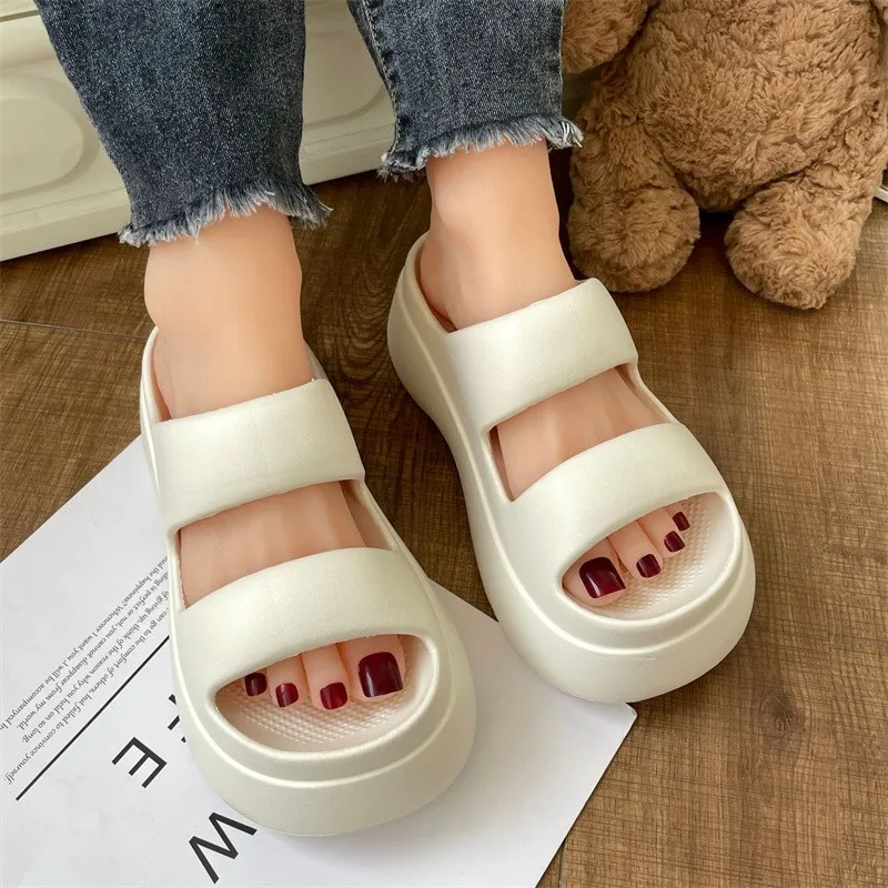 New Fashion EVA Non-slip 2023 Women's Slippers Indoor Soft Bottom Home Slides Beach Outdoor Platform Flip Flops Couple Sandals