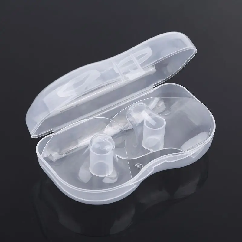 

2 Pcs Nipple Shields Contact Nipple Protector Breastfeeding Everters with Carrying for CASE Silicone Nipple Extender