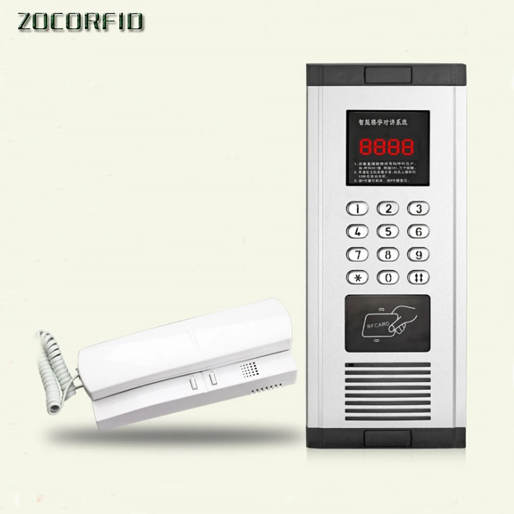 Door Intercom Entry System Kit Wired Doorbell Phone Rainproof Call  RFID Access Control  For Home Villa Building Apartment