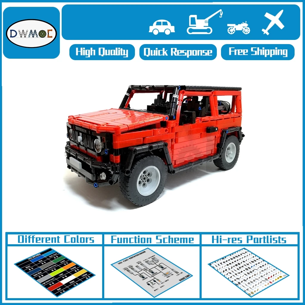 

Классический внедорожный автомобиль Moc-22687 jimni с двойным пультом дистанционного управления, Подарочная технология сращивания строительных ...