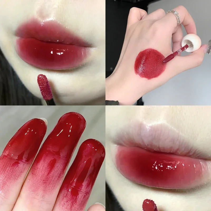 Жидкая губная помада антипригарная чашка Красная тинт для холодного чая женская