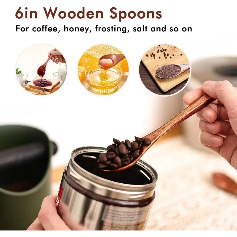 1/20 шт. кухонные деревянные ложки для супа с длинной ручкой перемешивания кофе