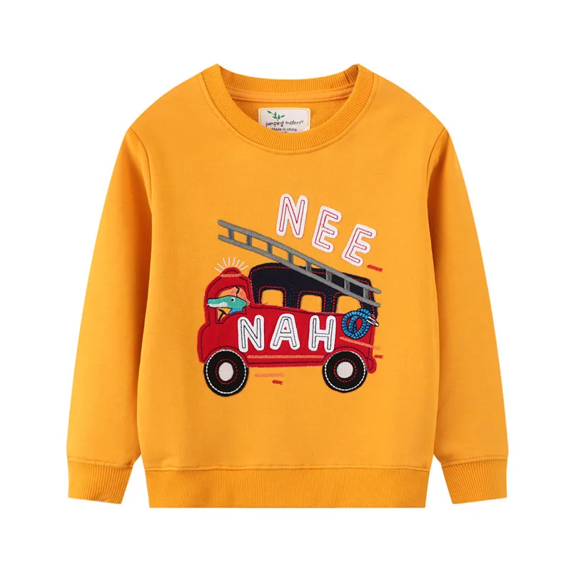 

Zeebread New Arrival Cartoon Boys Sweatshirts Cotton Excavators Print Toddler Autumn Spring Kids Hoodies Sport Toddler Shirts