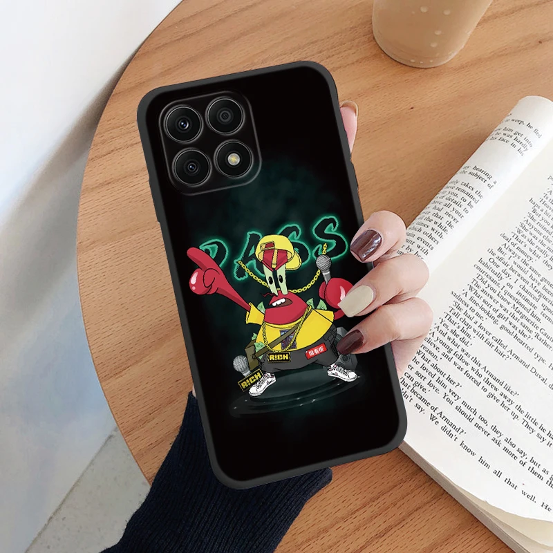 Чехол с рисунком S-SpongeBob для Honor X6b 5G X8b квадратные штаны Патрик Стар забавная