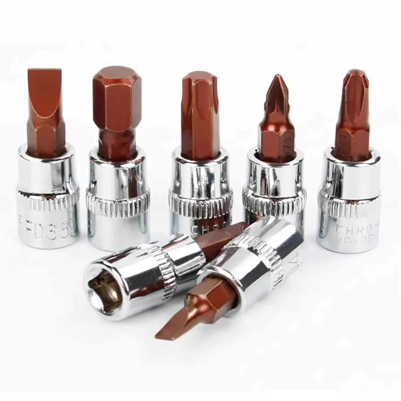 3 5-дюймовые торцевые головки Torx T20/30/40/45/50/3/8 S2 сталь длина 48 мм серебристый