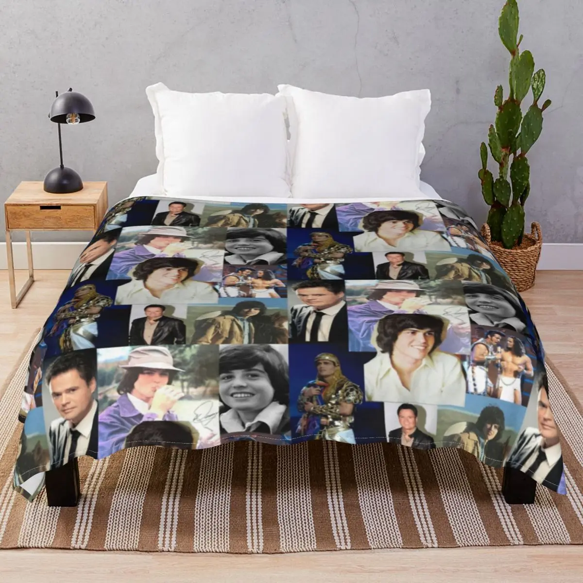 Donny Osmond Collage Blankets Flannel Plush Print Soft Unisex Throw Blanket for Bed Sofa Camp Office