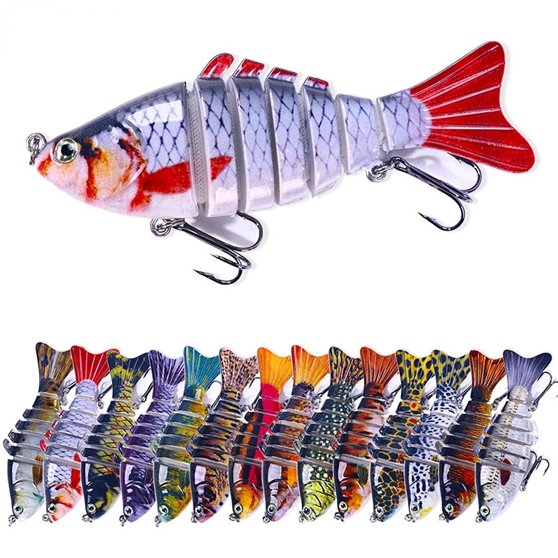 

10cm 15g 7-segement Swimbait Pike Wobblers Crankbait Fishing Lure Multi Jointed Hard Bait Musky Sinking Isca Artificia