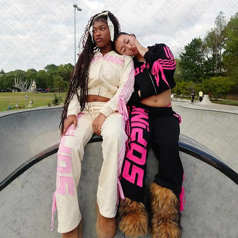 Y2k женский Harajuku эстетический галстук-бабочка с надписью на бретелях графический