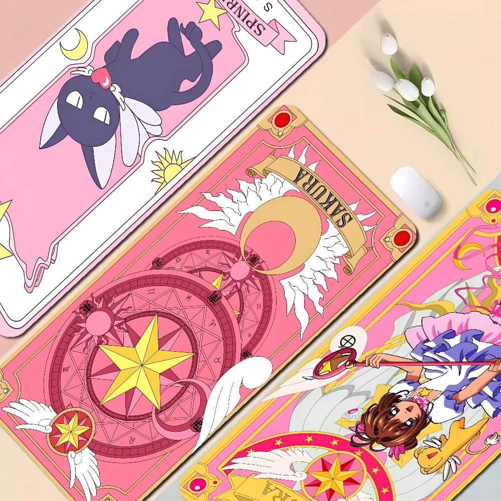 Большой утолщенный коврик для мыши с аниме Cardcaptor Sakura Design Размер XXL игровой