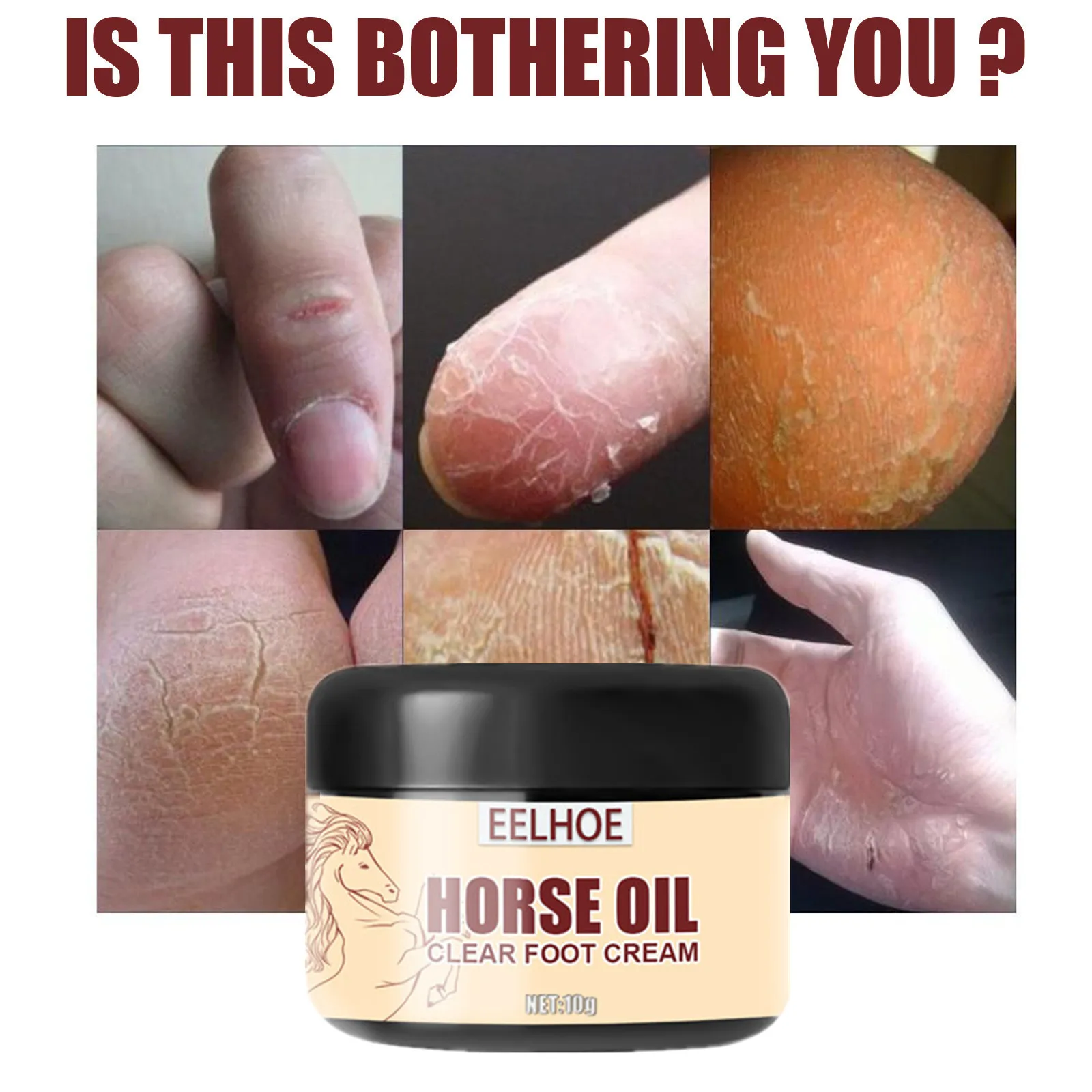 

Horse Oil Hand Cream Crack Foot Cream Anti-Drying Heel Cracked Frostbite Repair Cream Dry Skin Care Repair Hand Cream Feet Cream