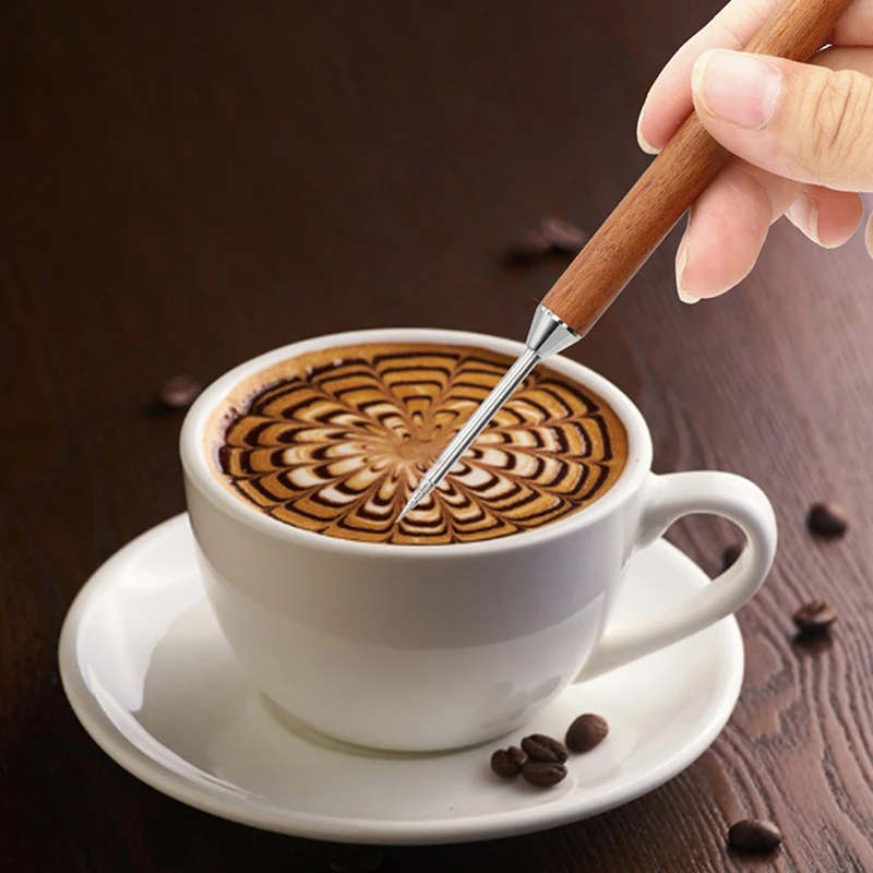 Ручка Кофейной Ложки Из Нержавеющей Стали Деревянная Инструмент Для Бариста