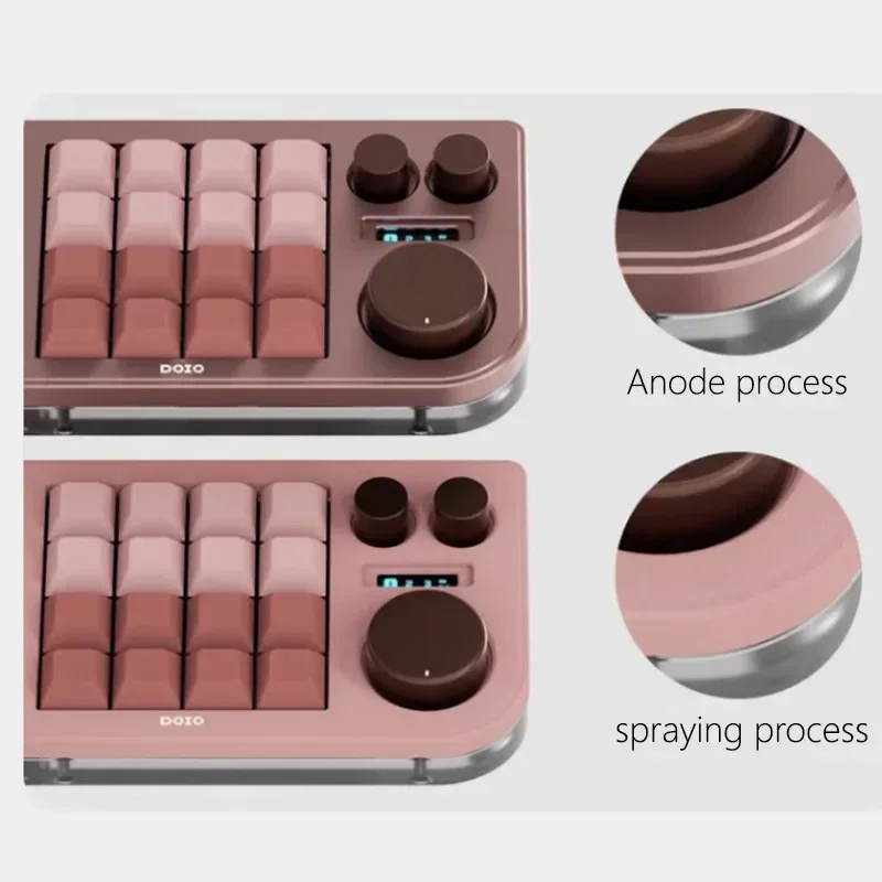 DOIO KB16-01 Дизайнерская портативная клавиатура Мини-механическая Type-C 16-клавишный