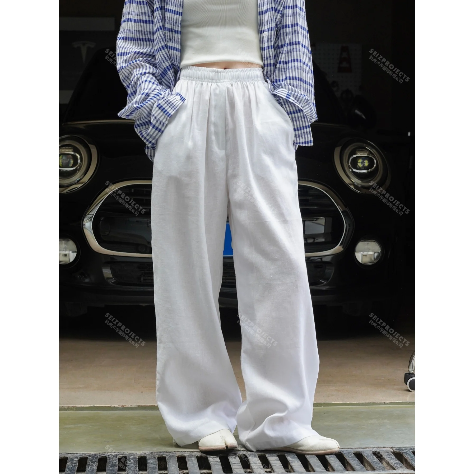 

Summer Wide Leg Casual Pants Loose Linen Pants for Women
