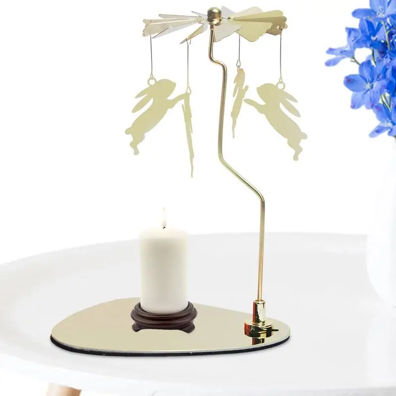 

Revolving Candle Holder Thermal Rotating Candlestick Aromatherapy Candle Holder Dinner Atmosphere Desktop Decor Revolving