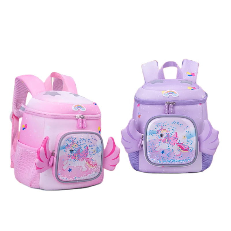 

New My Little Pony Creative Kawaii Kindergarten School Bag Cartoon Anime Peripheral Student Backpack Children's Birthday Gift