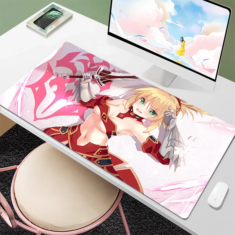 

Astolfo Keyboard and Mouse Pad Anime Gaming Pc Accessories Mousepad Gamer 900x400 Desk Protector Rubber Mat Deskmat Mause Pads