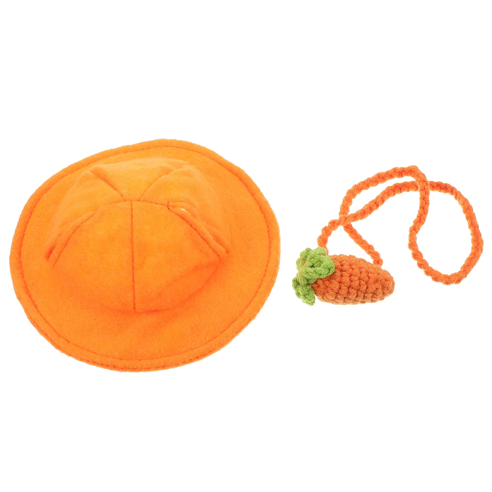 

1 Set of Adorable Rabbit Hat Bunny Rabbit Hats Pet Decorative Carrot Pouch Pet Supplies