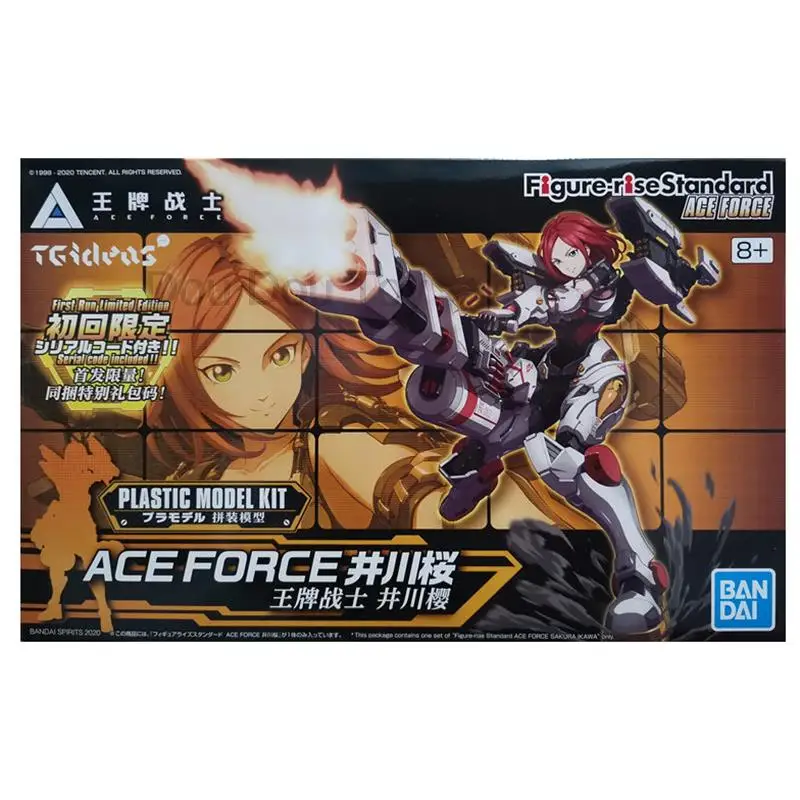 

2022 Original Bandai Figure-rise Standard Ace Fighter Igawa Sakura Anime Figure Assembly PVC Action Figures Model Toy Gift