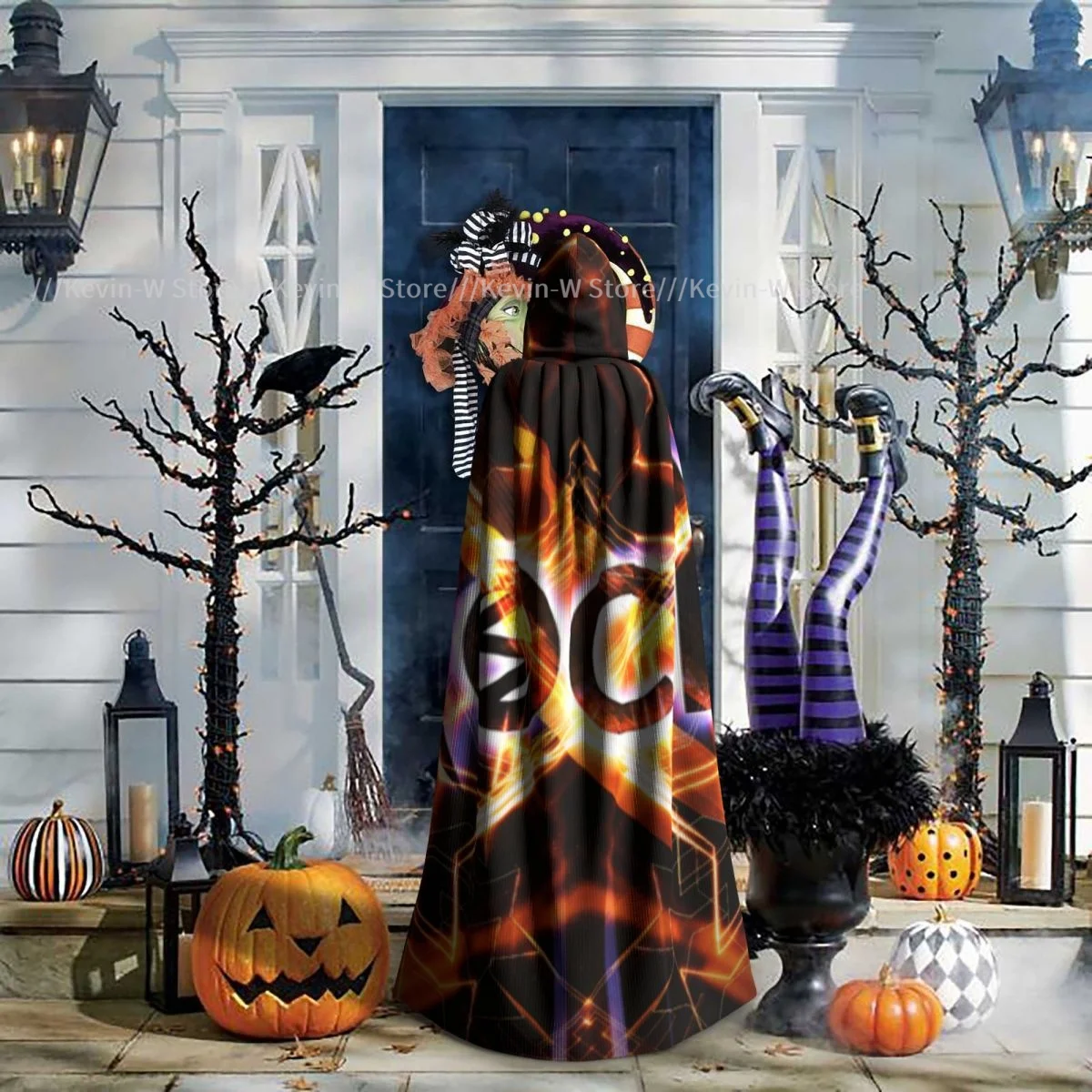 Длинная накидка плащ Постер рок с капюшоном пальто осенние толстовки