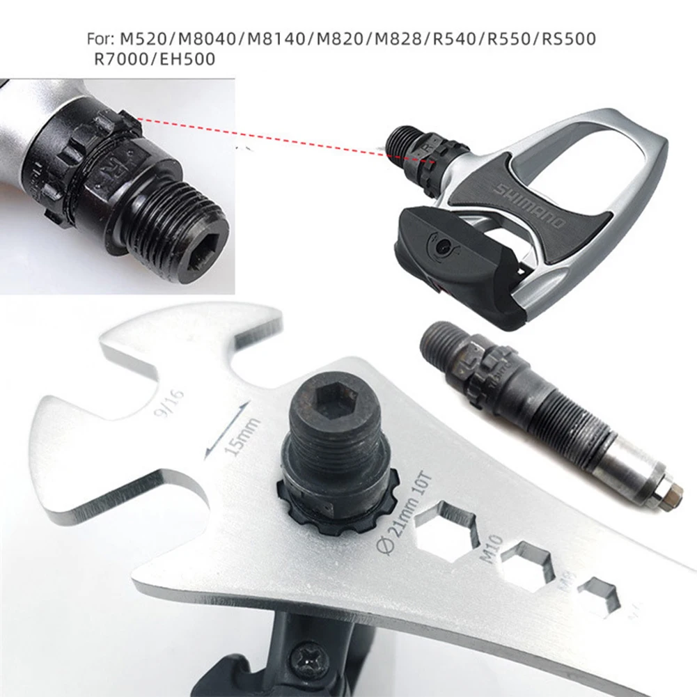 

6 In 1 Pedal Wrench Lock Pedal Bicycle Repair Tool 325mm Mountain Bike Bicycle Accessories Parts Repair Tools