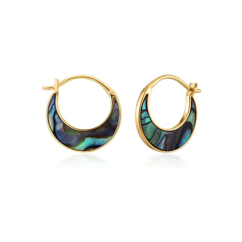 Серьги-подвески Huggie круглой формы серебряного цвета геометрические леопардовые