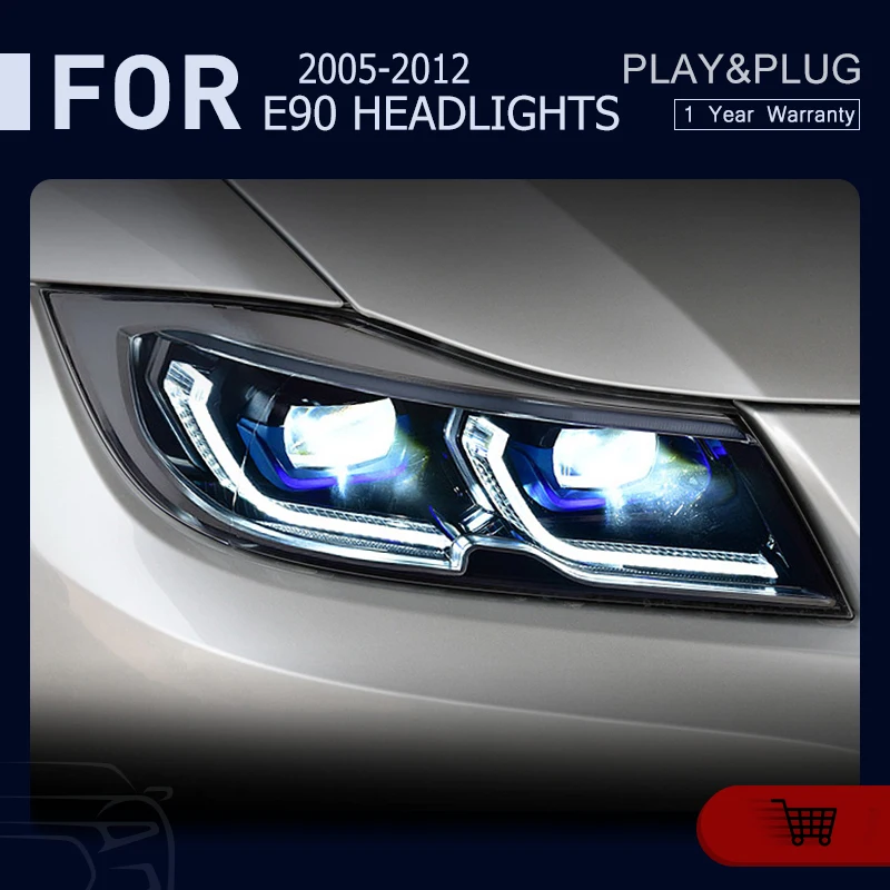 Автомобильный Стайлинг для BMW 3 серии E90 2005-2012 320i 325i фары DRL сигнал поворота Дальний