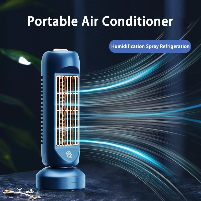 

New Refrigeration Air Conditioning Fan Wireless Desktop Desktop Fan USB Charging Portable Air Conditioning Shake Head Electric F