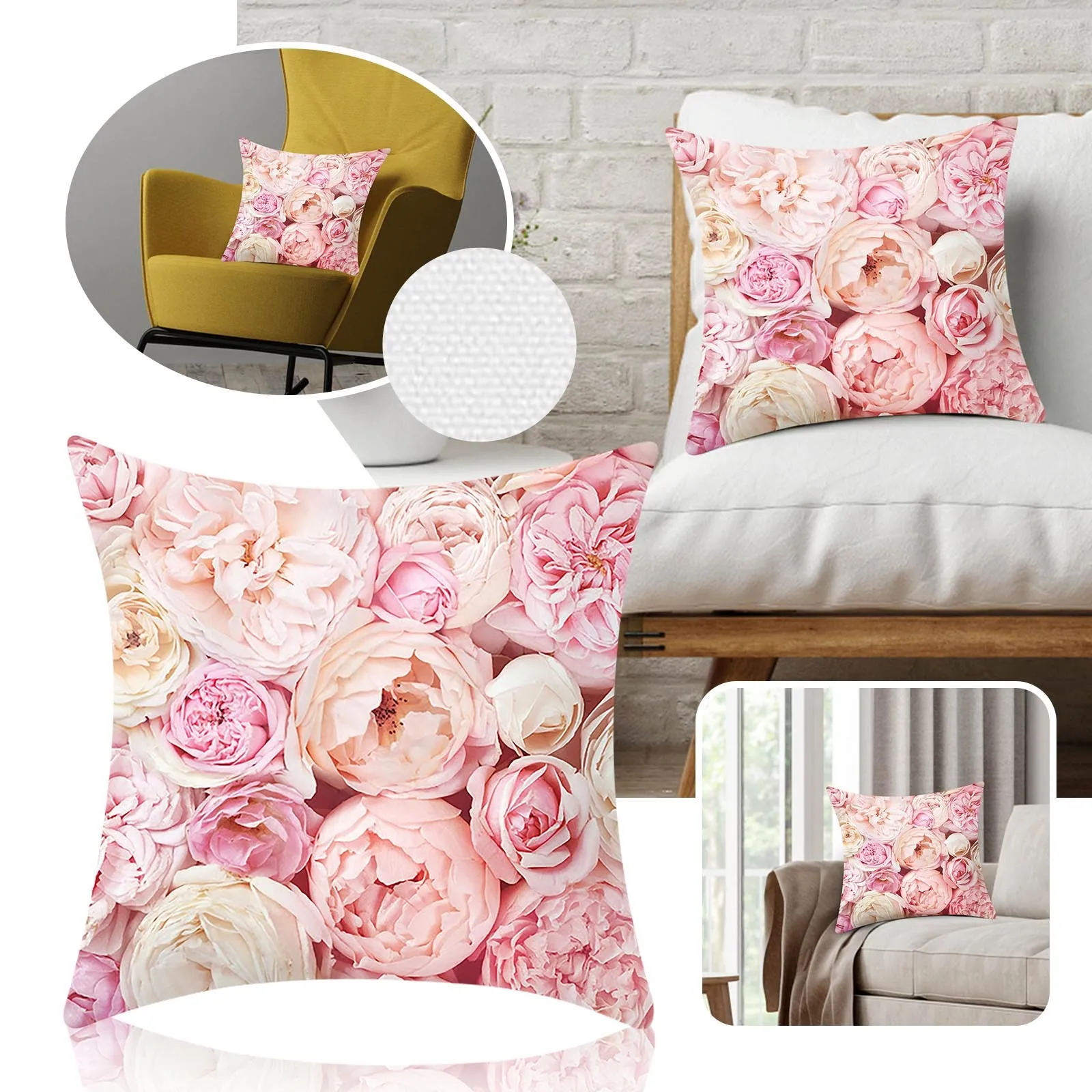 

Наволочка современная, декоративная льняная квадратная, 18 х18, набор из 4 предметов, для дивана, кровати