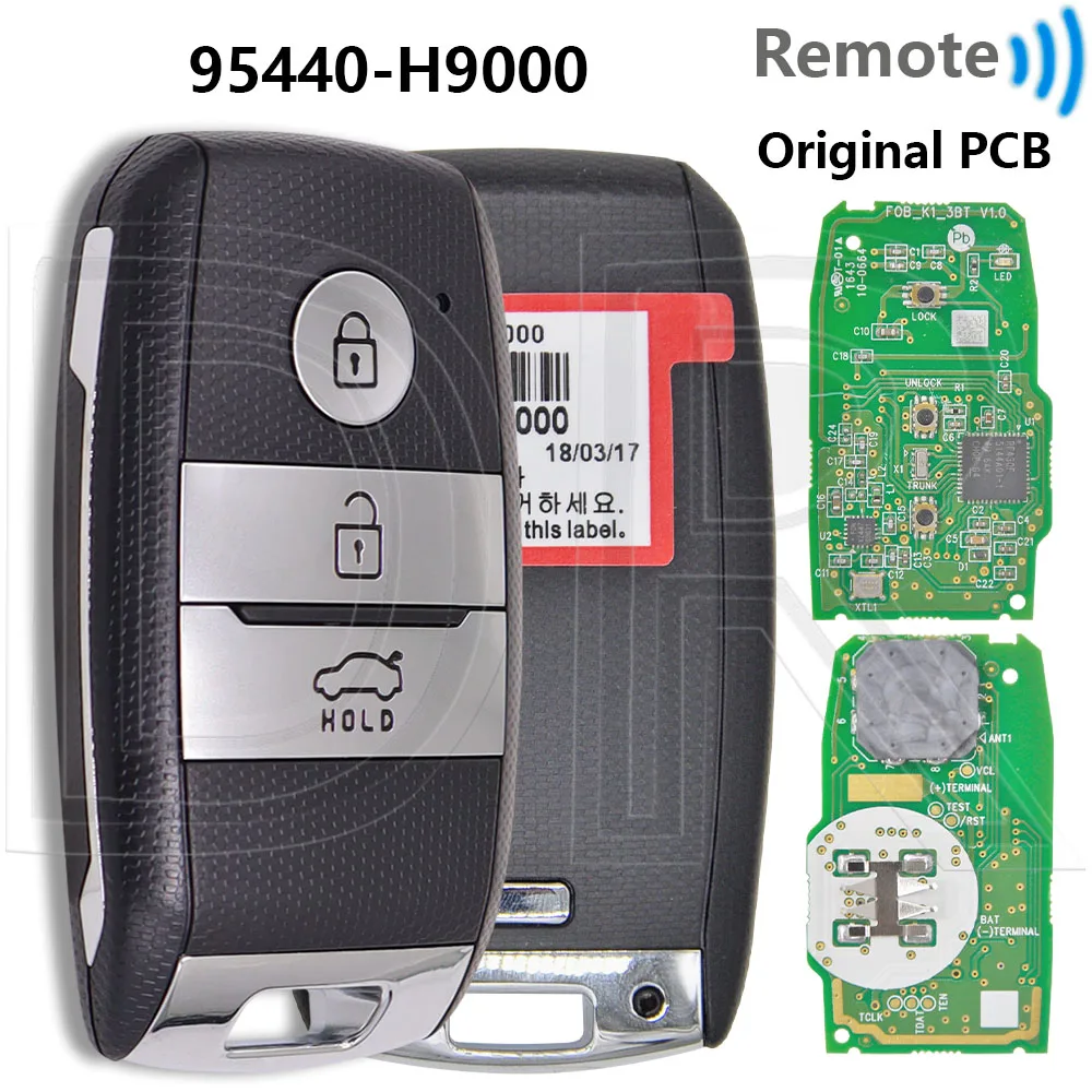 

Отличный чип 95440-H9000 8A, 433 МГц FCCID: SYEC3FOB1611, послепродажный/оригинальный автомобильный ключ дистанционного управления для Kia Rio 2017 2018