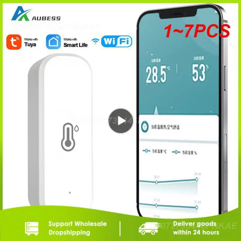 

1~7PCS Tuya Smart WIFI Temperature Humidity Sensor Zigbee Smart Home Indoor Hygrometer Thermometer Via Alexa Google Home