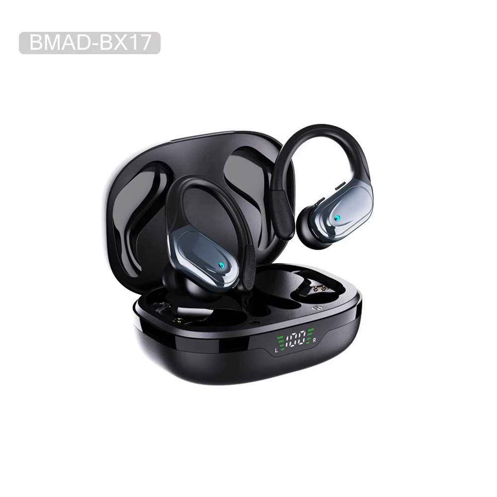 

BMAD-BX17 Спортивные Bluetooth наушники с микрофоном 5.1 беспроводные наушники HIFI стерео беспроводные наушники TWS с ушным крючком шумоподавление